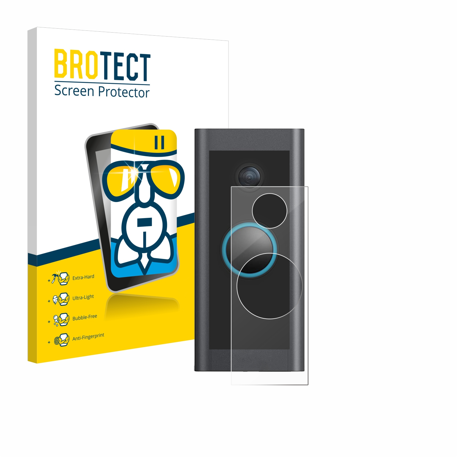 Wired) BROTECT Ring klare Schutzfolie(für Video Doorbell Airglass