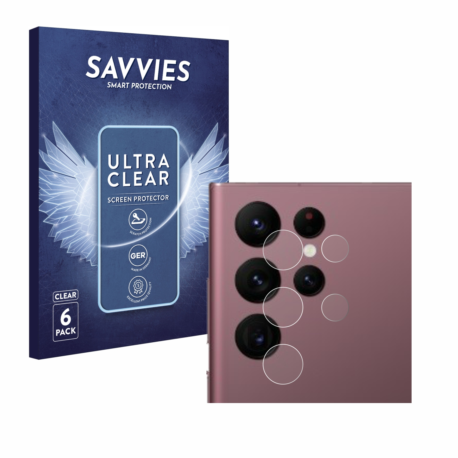 SAVVIES 6x klare Edition) Galaxy Schutzfolie(für Samsung Ultra S22 5G Enterprise