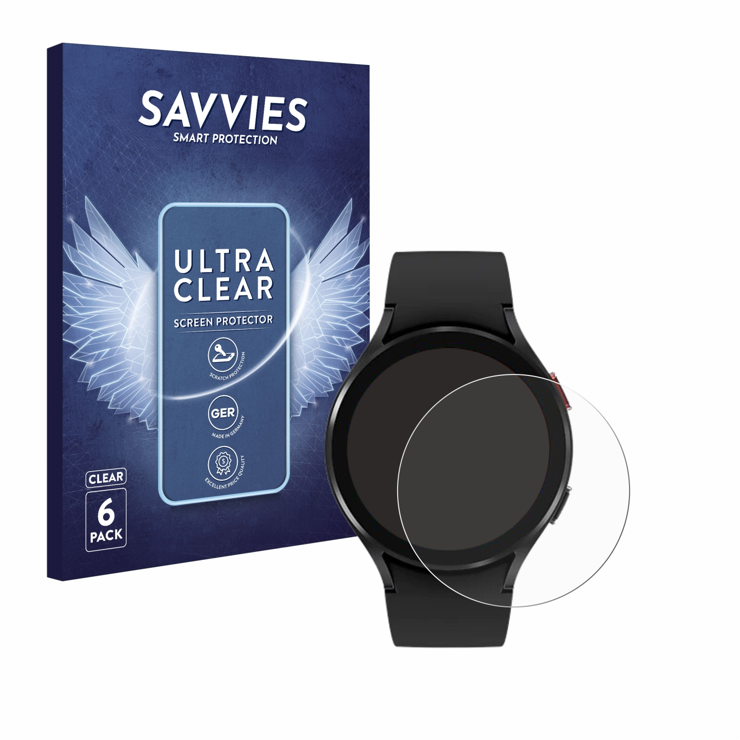 (44mm)) 6x Galaxy klare Watch 4 Samsung SAVVIES Schutzfolie(für