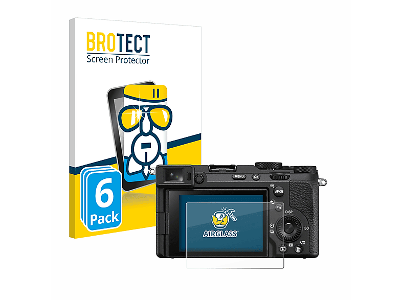 BROTECT 6x Airglass klare Schutzfolie(für Sony Alpha 7CR)