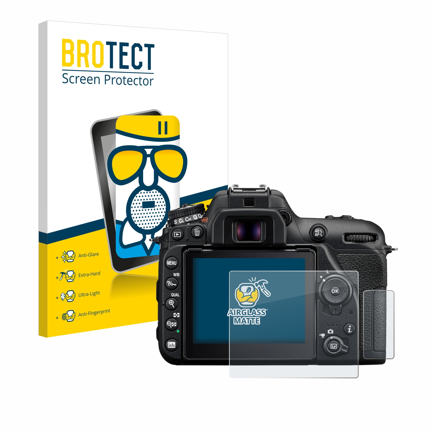 BROTECT Airglass matte Nikon D7500) Schutzfolie(für
