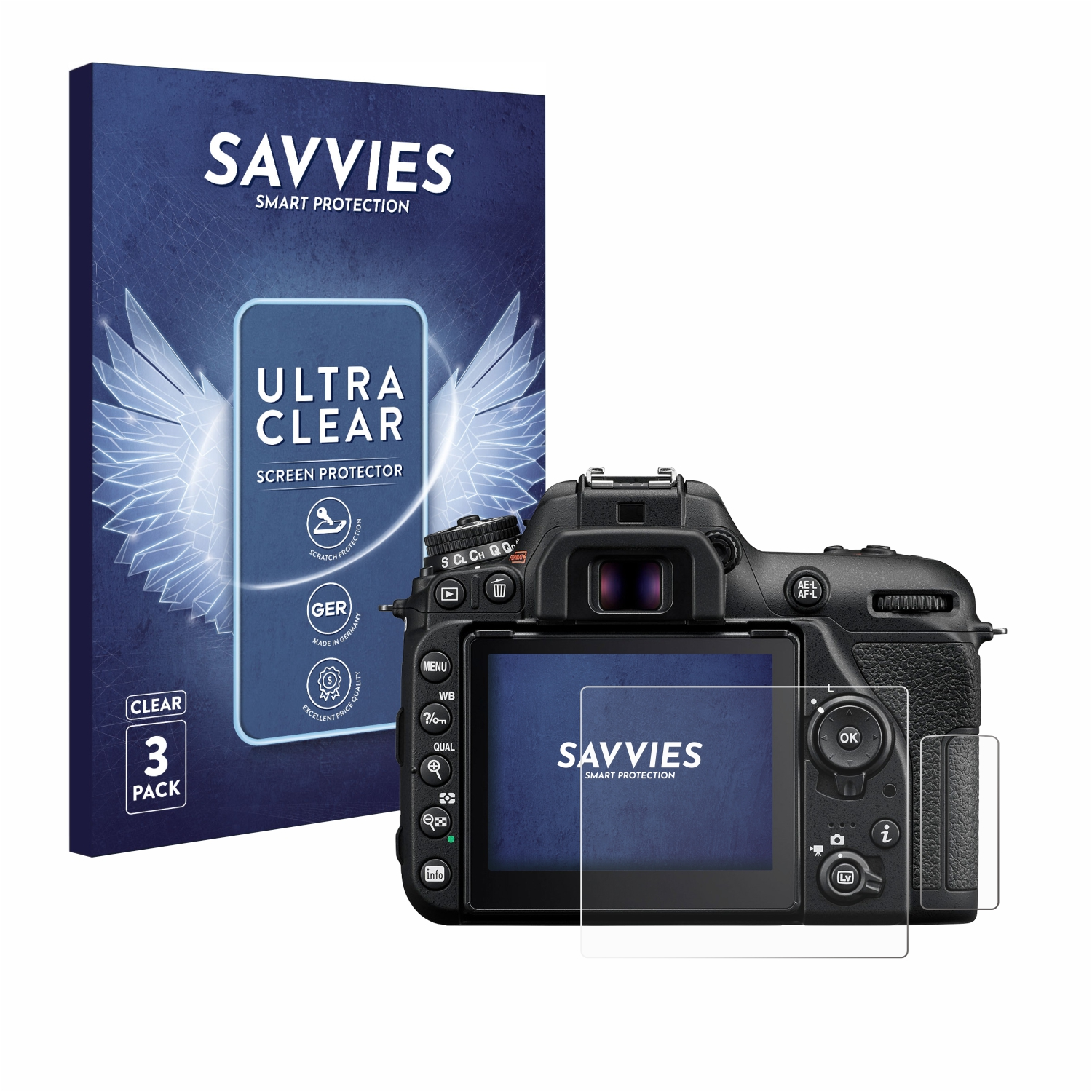 SAVVIES 6x Schutzfolie(für klare D7500) Nikon