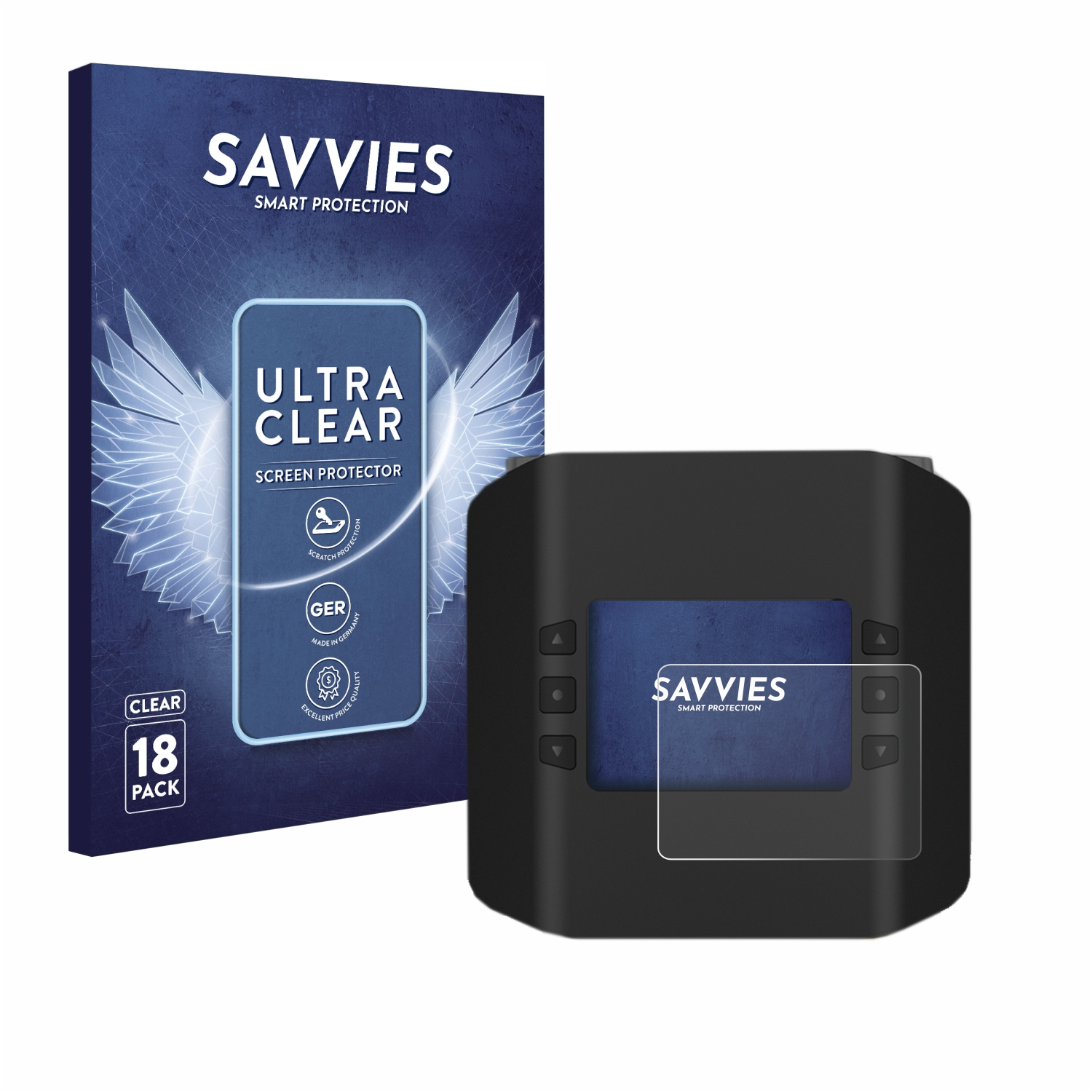 SAVVIES 18x klare Duo Charger Smart ISDT K4) Schutzfolie(für