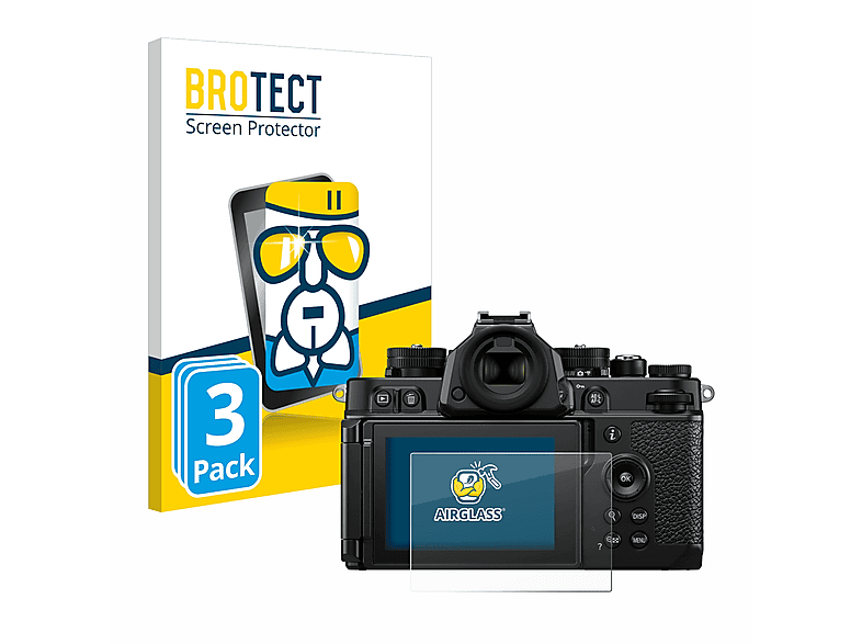 BROTECT 3x Airglass klare Schutzfolie(für Z F) Nikon
