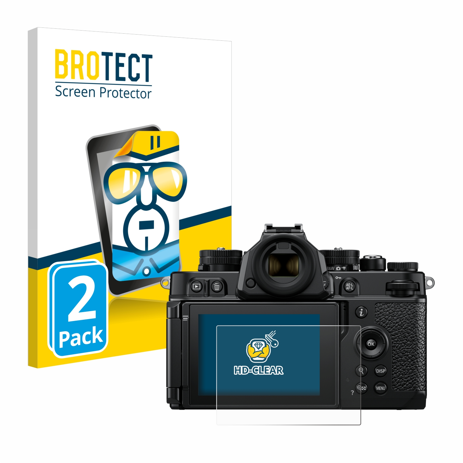 2x Z klare F) BROTECT Nikon Schutzfolie(für