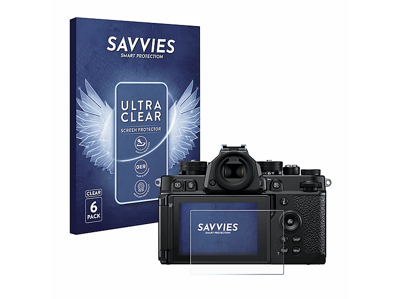 Savvies 6 Pellicole Protettive Trasparenti Per Nikon Coolpix A1000 – Protezione Schermo Anti Graffio, Alta Trasparenza