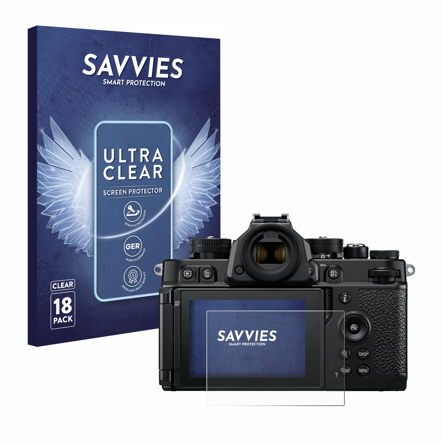 SAVVIES 18x klare Nikon F) Schutzfolie(für Z