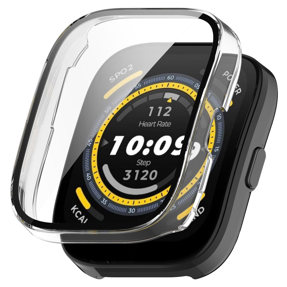 Watch mit Smart Watch WIGENTO 5) Bip Glas H9 Kunststoff Schutz Amazfit Hülle(für Hülle