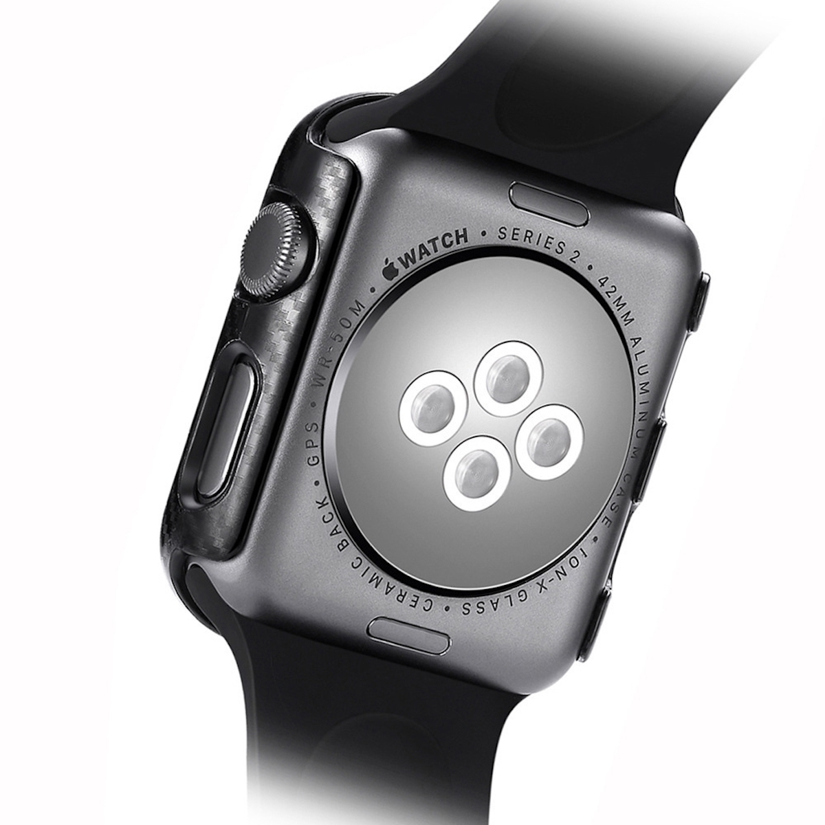 WIGENTO Shockproof Carbon Style 7 Gehäuse 9 Watch / / Serie Apple Gen. Smartwatchhülle(für 8 41mm)