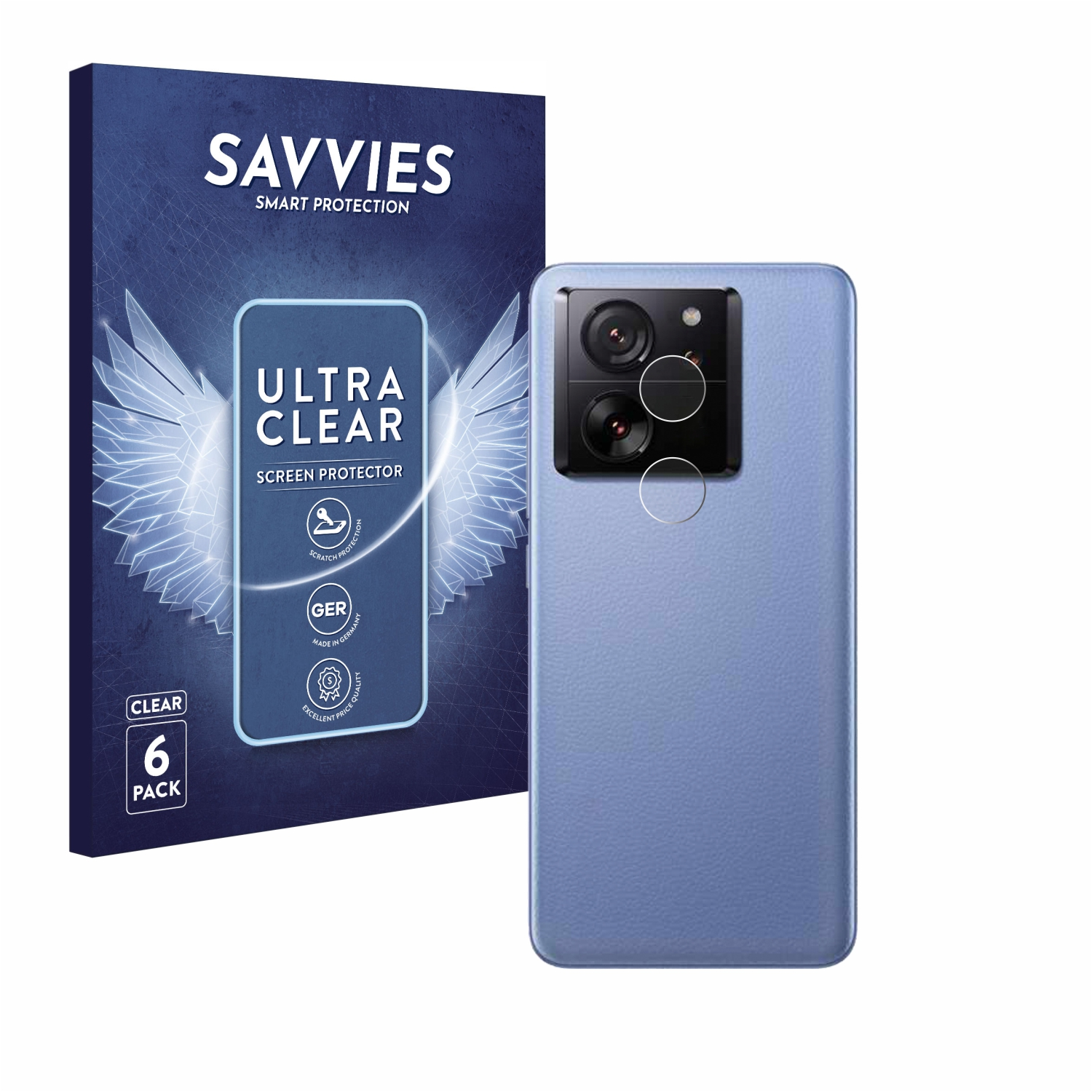 SAVVIES 6x klare 13T Xiaomi Schutzfolie(für Pro)