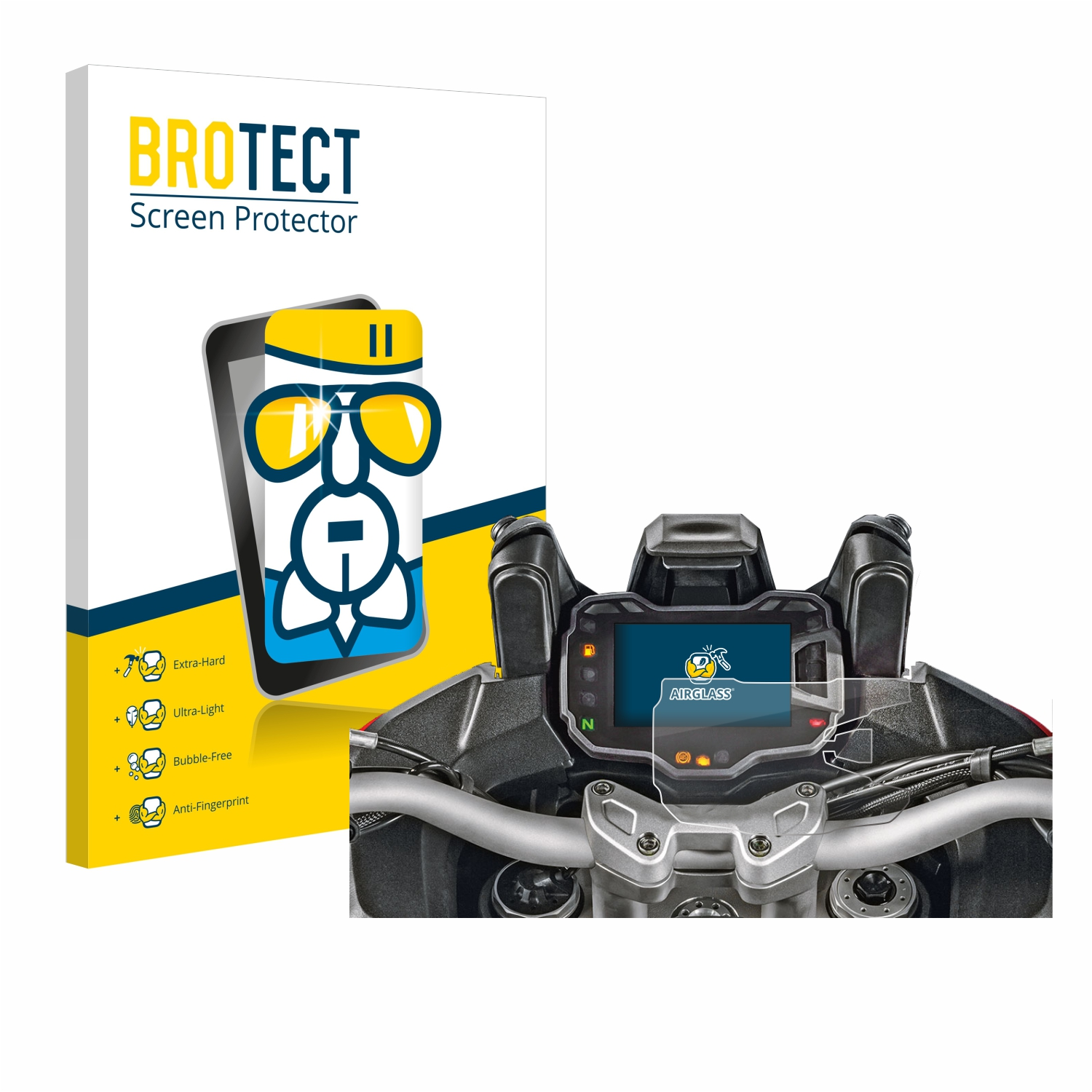 klare 2015 Tachoanzeige) Airglass Schutzfolie(für Ducati BROTECT 1200 Multistrada