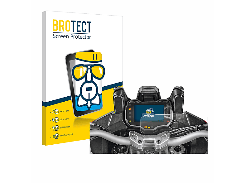 BROTECT Airglass klare Schutzfolie(für Ducati Multistrada 1200 2015 Tachoanzeige)