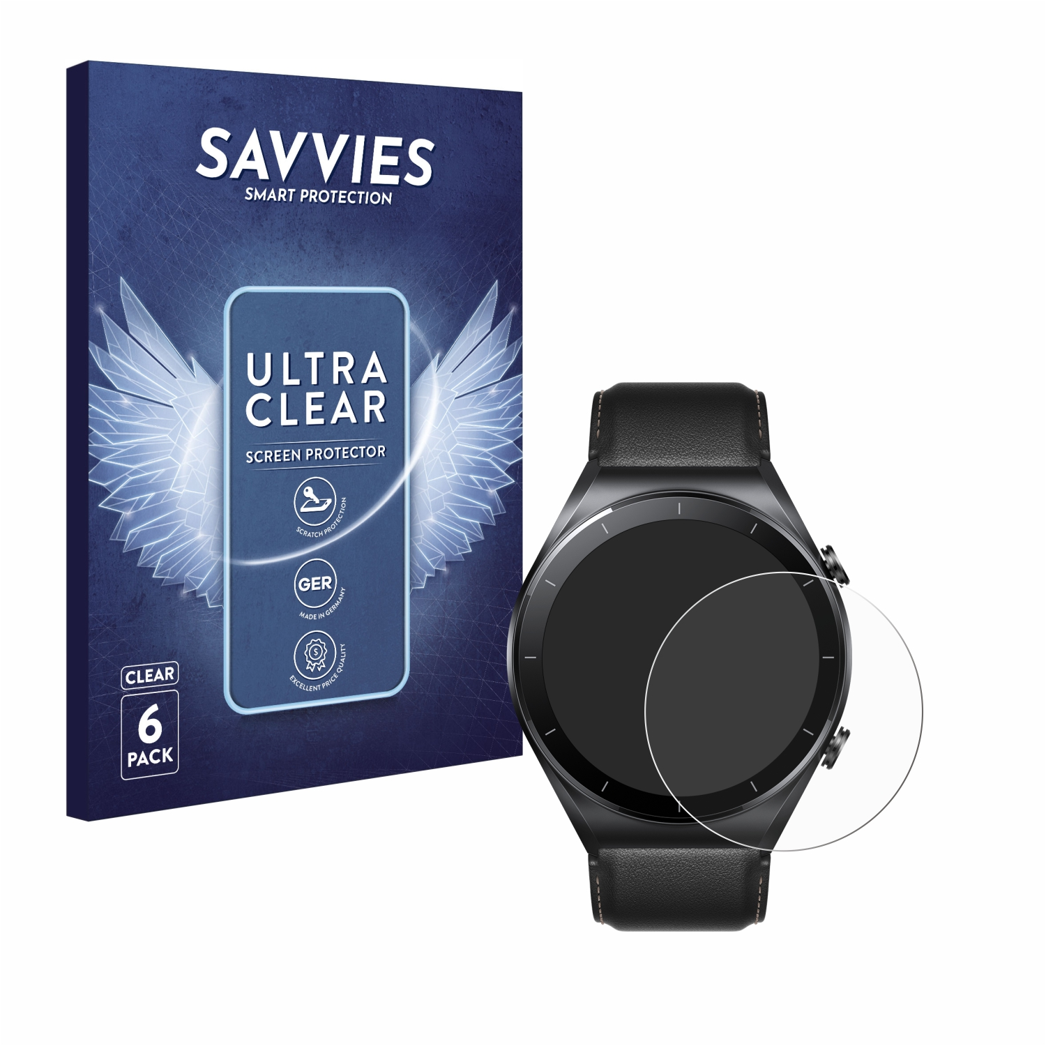 SAVVIES Watch 6x Xiaomi S1) Schutzfolie(für klare
