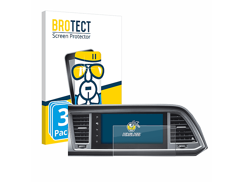 BROTECT 3x Airglass klare Schutzfolie(für Ateca 3) Seat Cupra Facelift 2021 MiB