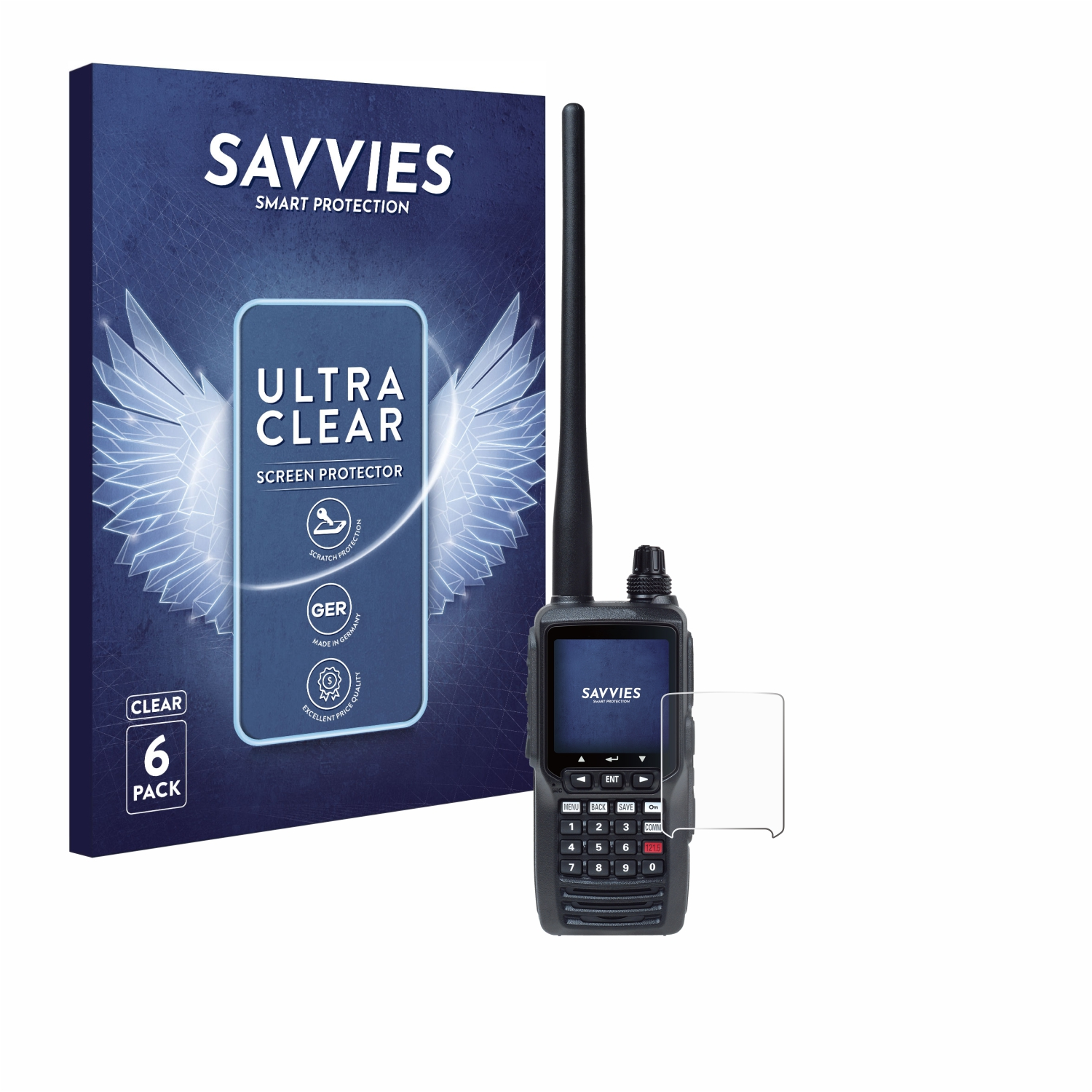 SAVVIES 6x klare Schutzfolie(für Yaesu FTA-550)