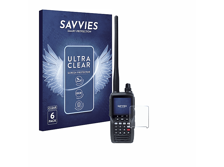 SAVVIES 6x klare Schutzfolie(für Yaesu FTA-550)