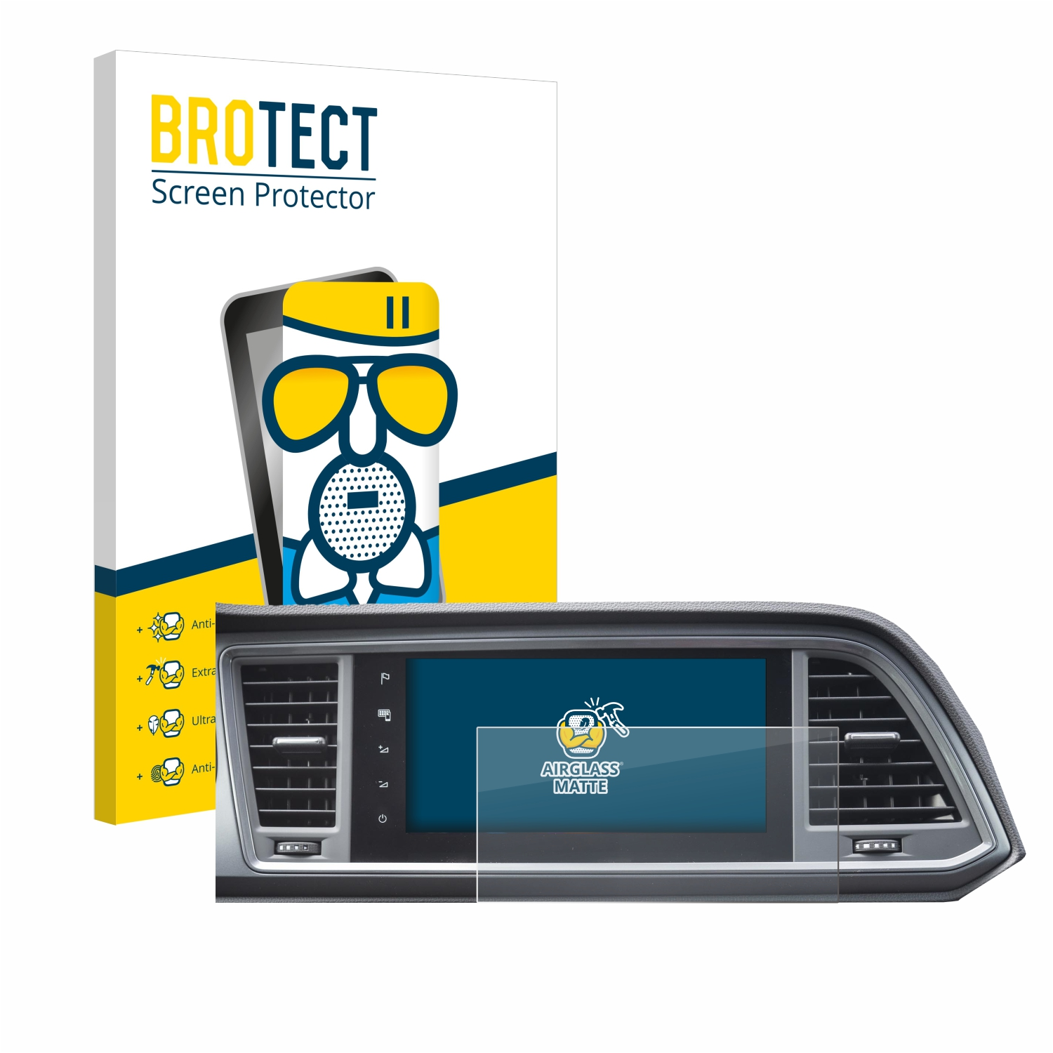 BROTECT Airglass matte 2021 Schutzfolie(für MiB Seat 3) Ateca Cupra Facelift
