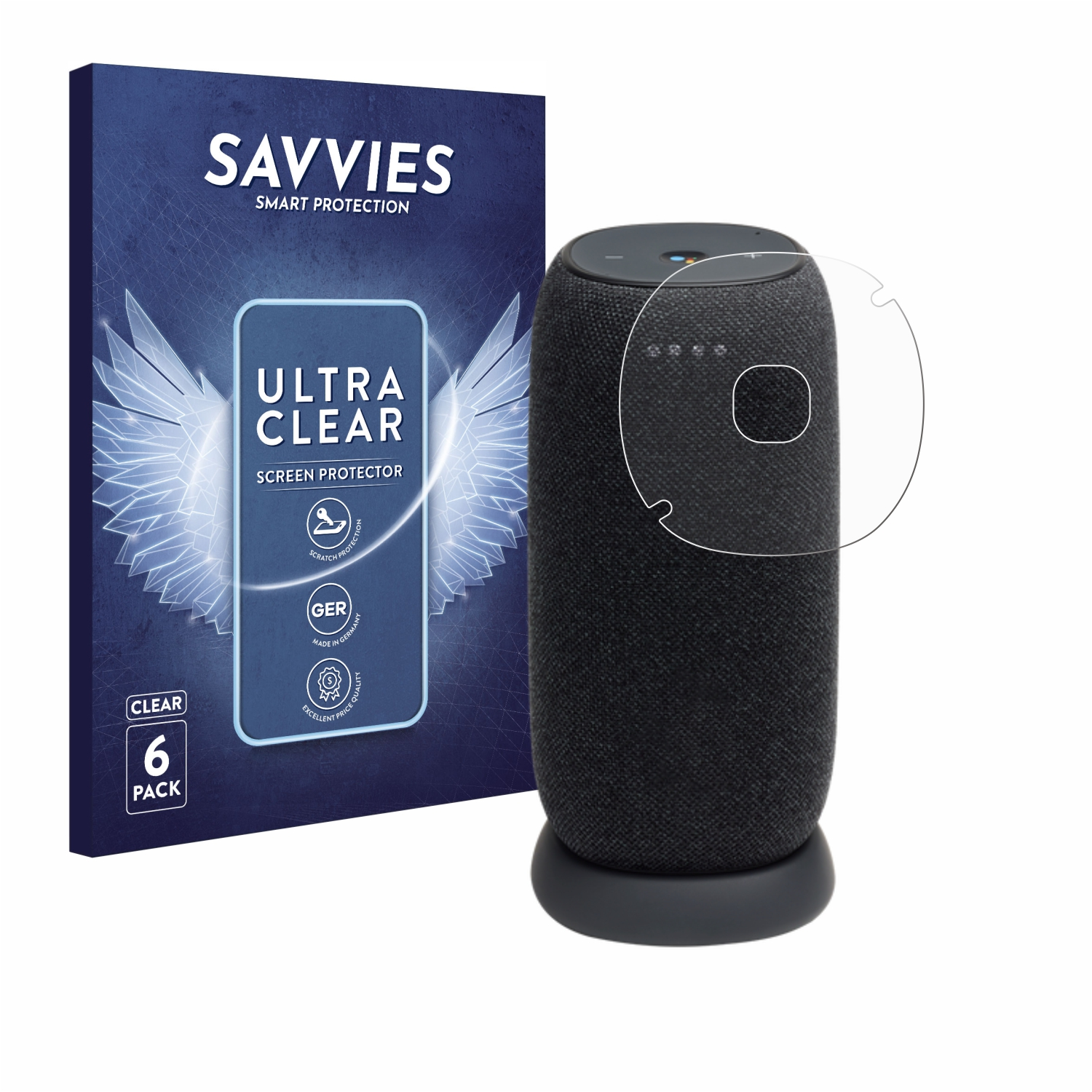 SAVVIES Link 6x Schutzfolie(für Portable) klare JBL