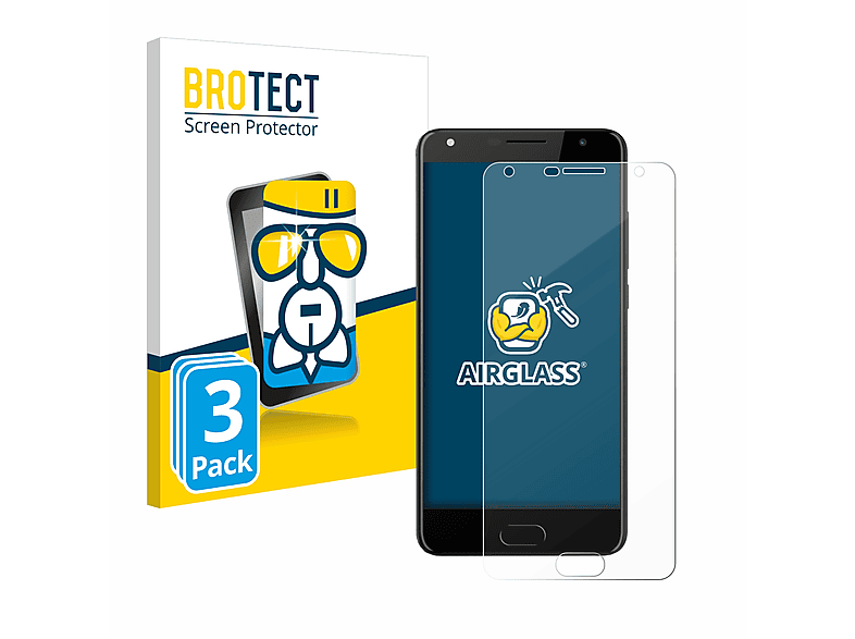 BROTECT 3x Airglass klare Schutzfolie(für Energy Sistem Phone Pro 3)