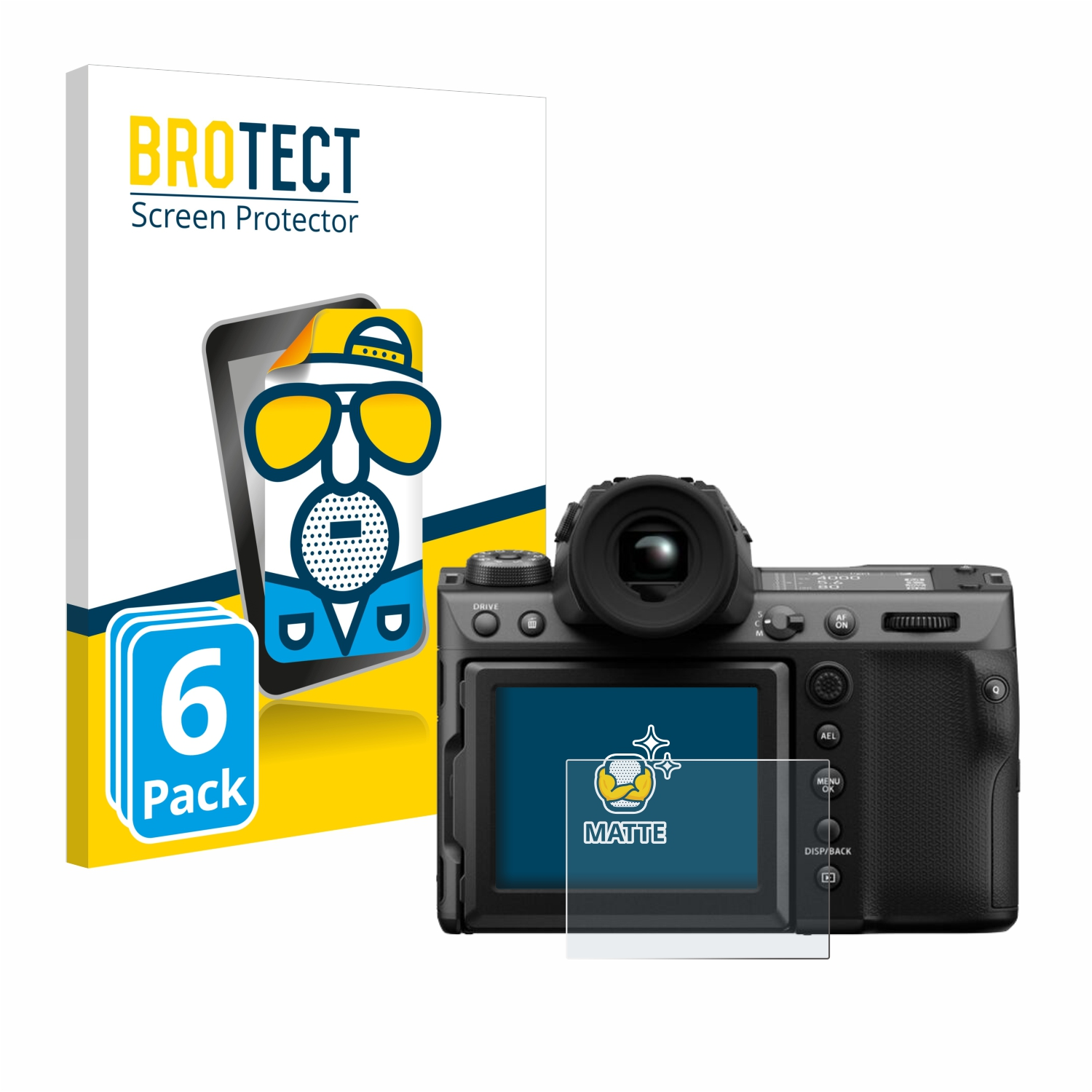 BROTECT 6x matte II) Schutzfolie(für Fujifilm GFX100