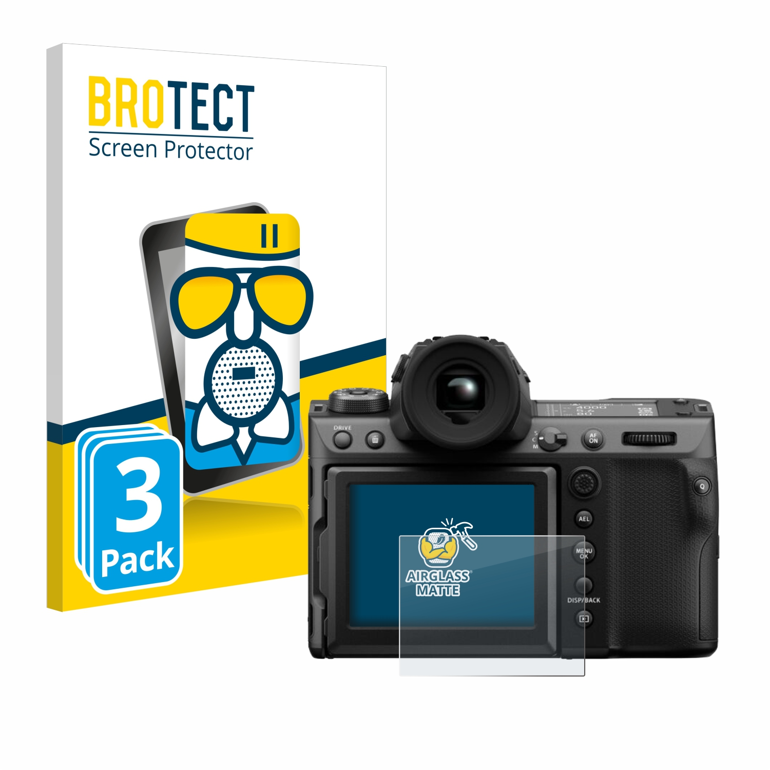 BROTECT 3x matte Fujifilm II) Schutzfolie(für GFX100 Airglass