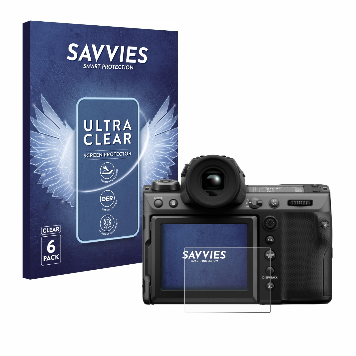 klare II) SAVVIES GFX100 Fujifilm Schutzfolie(für 6x
