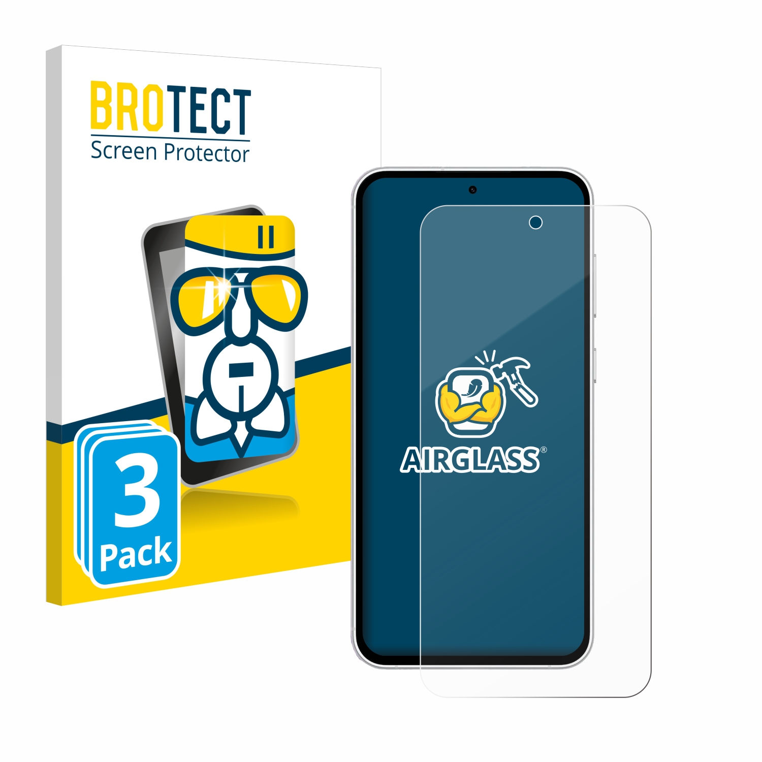 BROTECT 3x Airglass klare Galaxy Samsung S23 Schutzfolie(für FE)