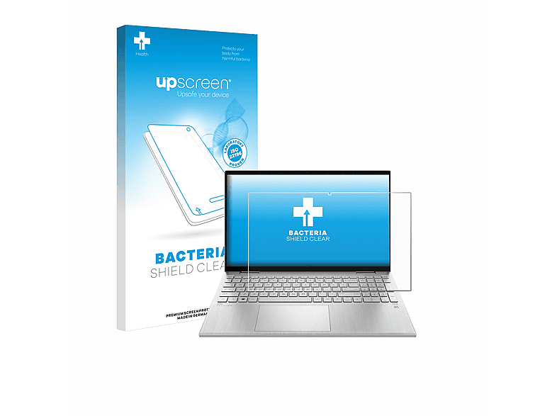UPSCREEN antibakteriell klare Schutzfolie(für HP Pavilion x360 Convertible 15-er0203ng)