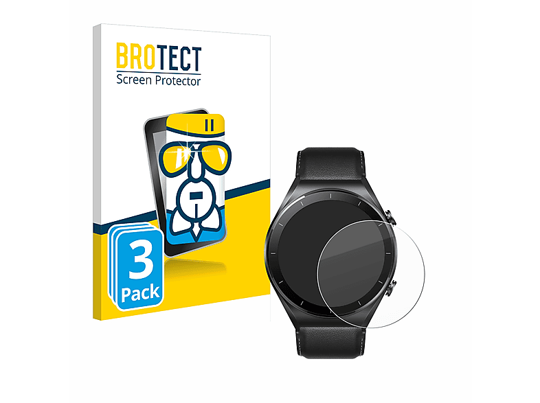 BROTECT 3x Airglass klare Schutzfolie(für Xiaomi Watch S1)
