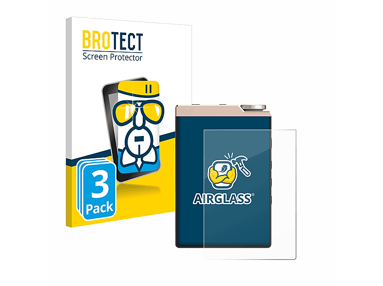 BROTECT 3x Airglass klare Schutzfolie(für Cowon Plenue D3) | Schutzfolien & Schutzgläser