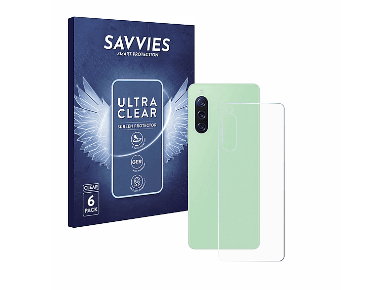 SAVVIES 6x klare Schutzfolie(für Sony Xperia 10 V)