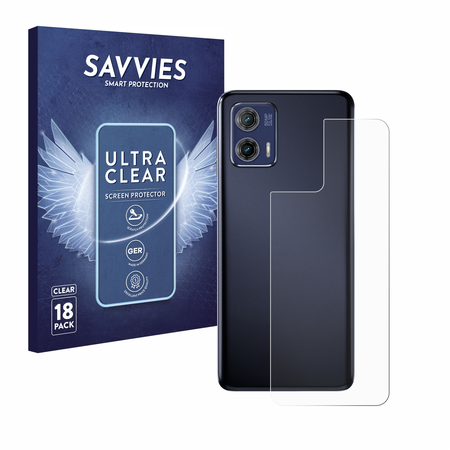 SAVVIES Schutzfolie(für Moto klare Motorola G73 18x 5G)