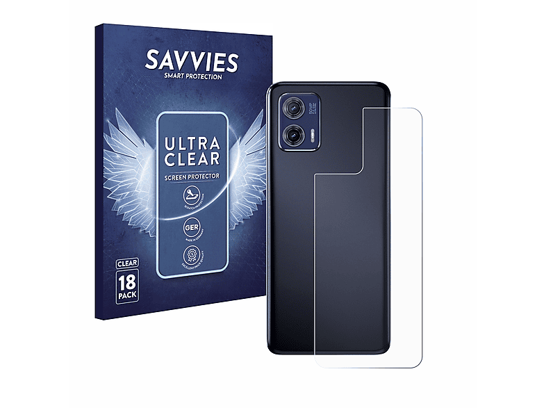 SAVVIES 18x klare Schutzfolie(für Motorola Moto G73 5G) | Displayschutzfolien & Gläser