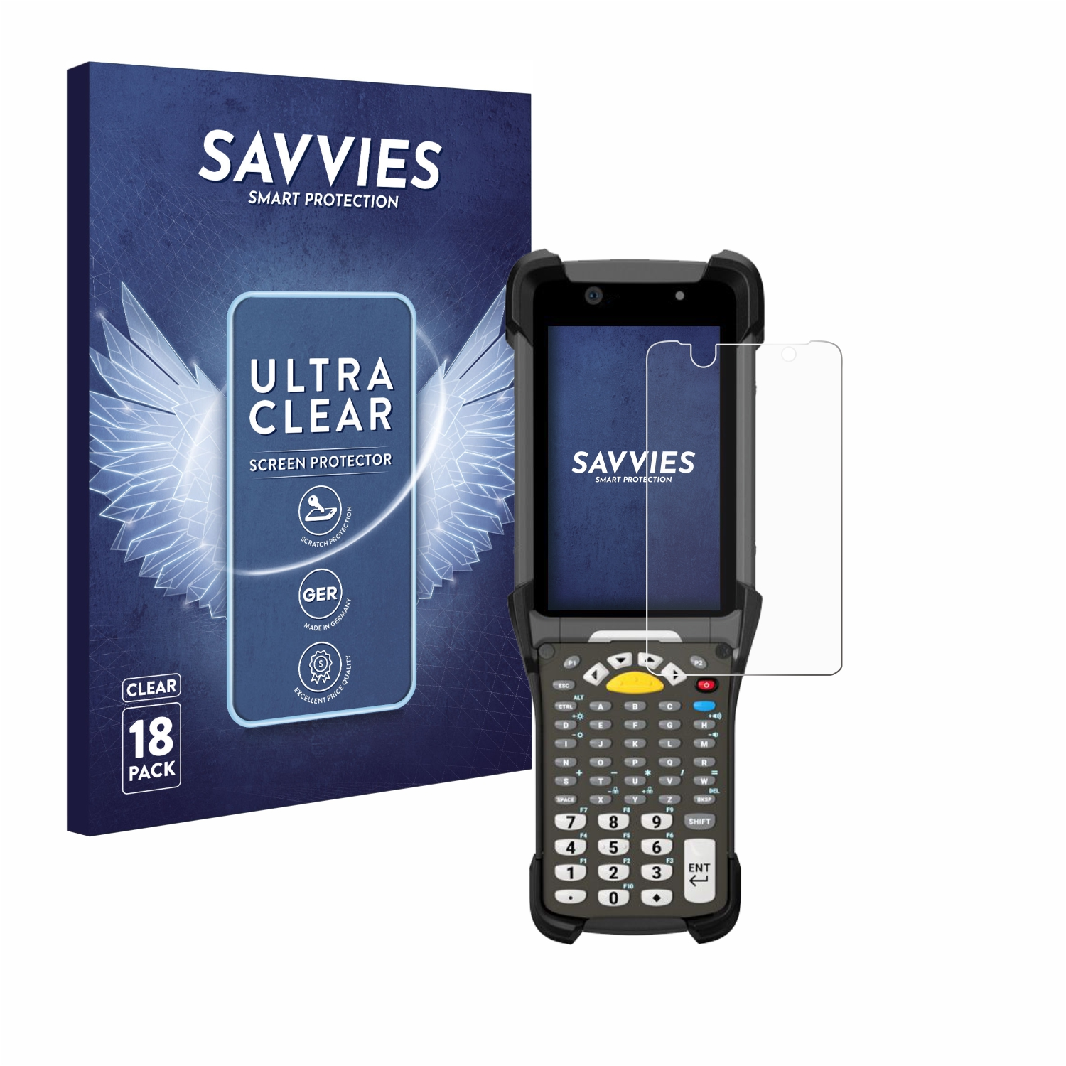 SAVVIES 18x klare Schutzfolie(für Zebra MC930P)