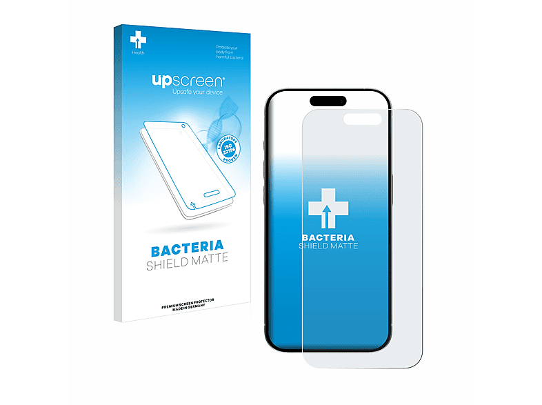 UPSCREEN antibakteriell entspiegelt matte Schutzfolie(für Apple iPhone 15)