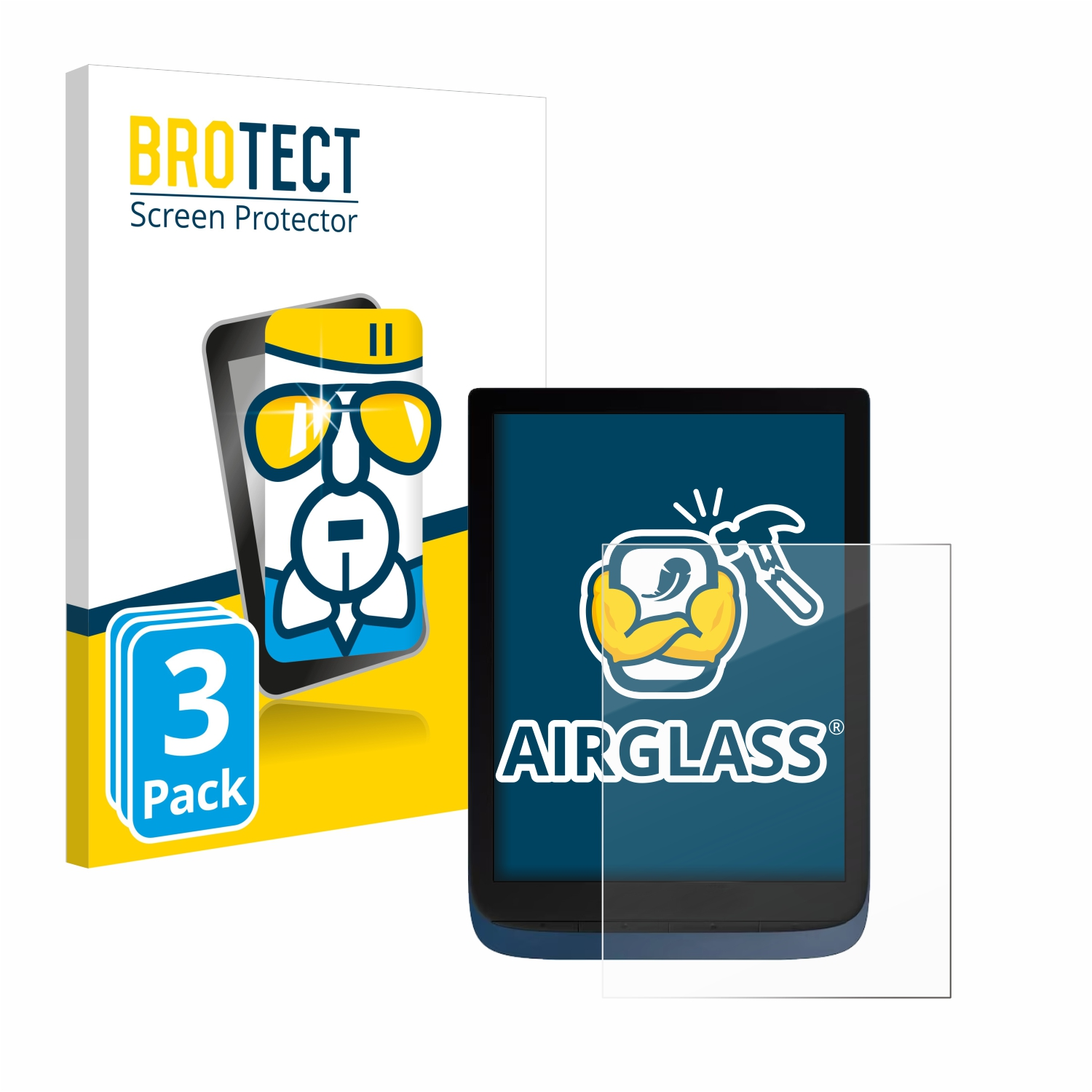 3) InkPad Vivlio Schutzfolie(für klare 3x BROTECT Airglass