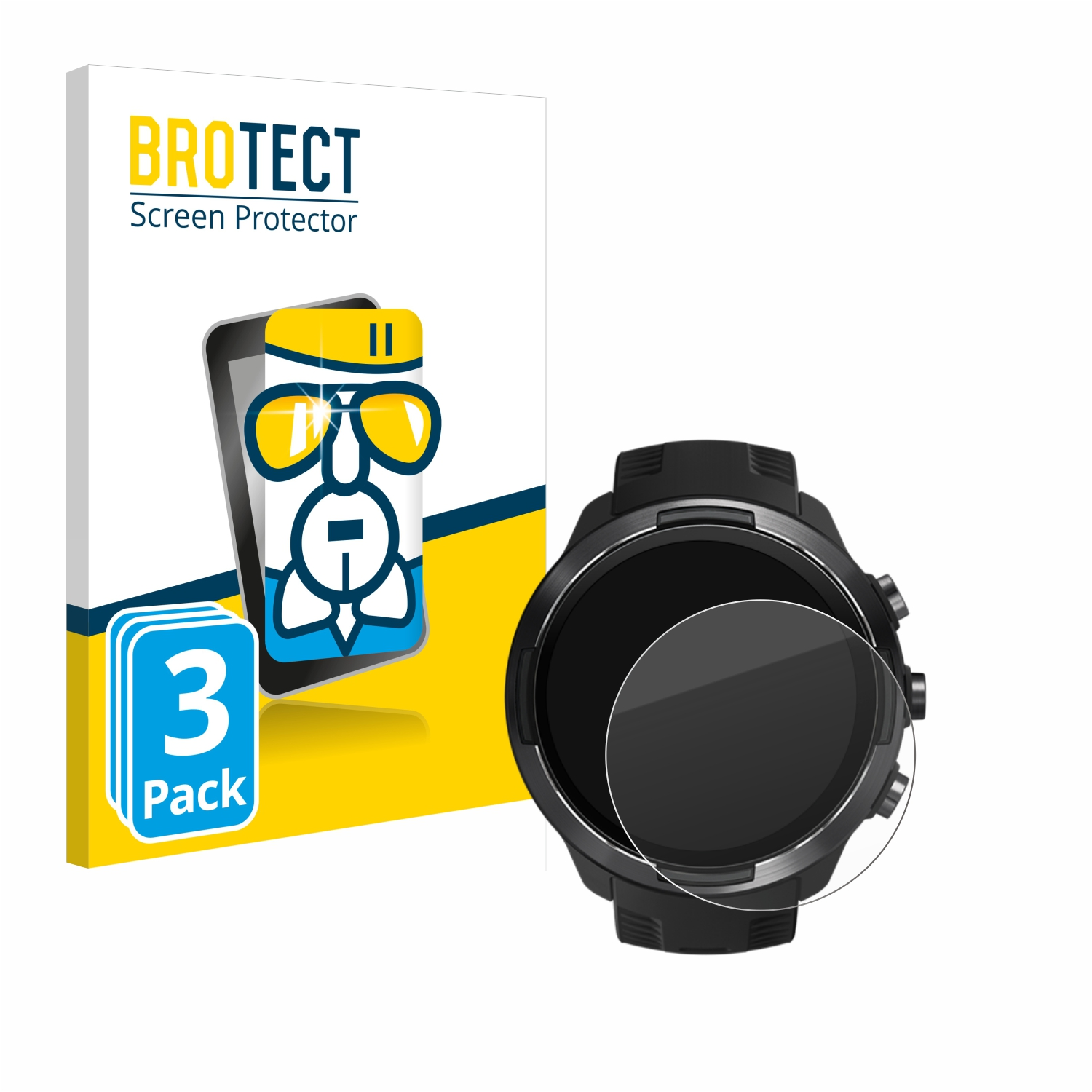 BROTECT 3x Schutzfolie(für Airglass Suunto klare 9)