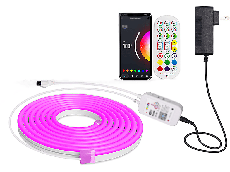 LACAMAX KESHU Silicon Strip Lights - Buntes Neon, kostenloses DIY LED Stripes