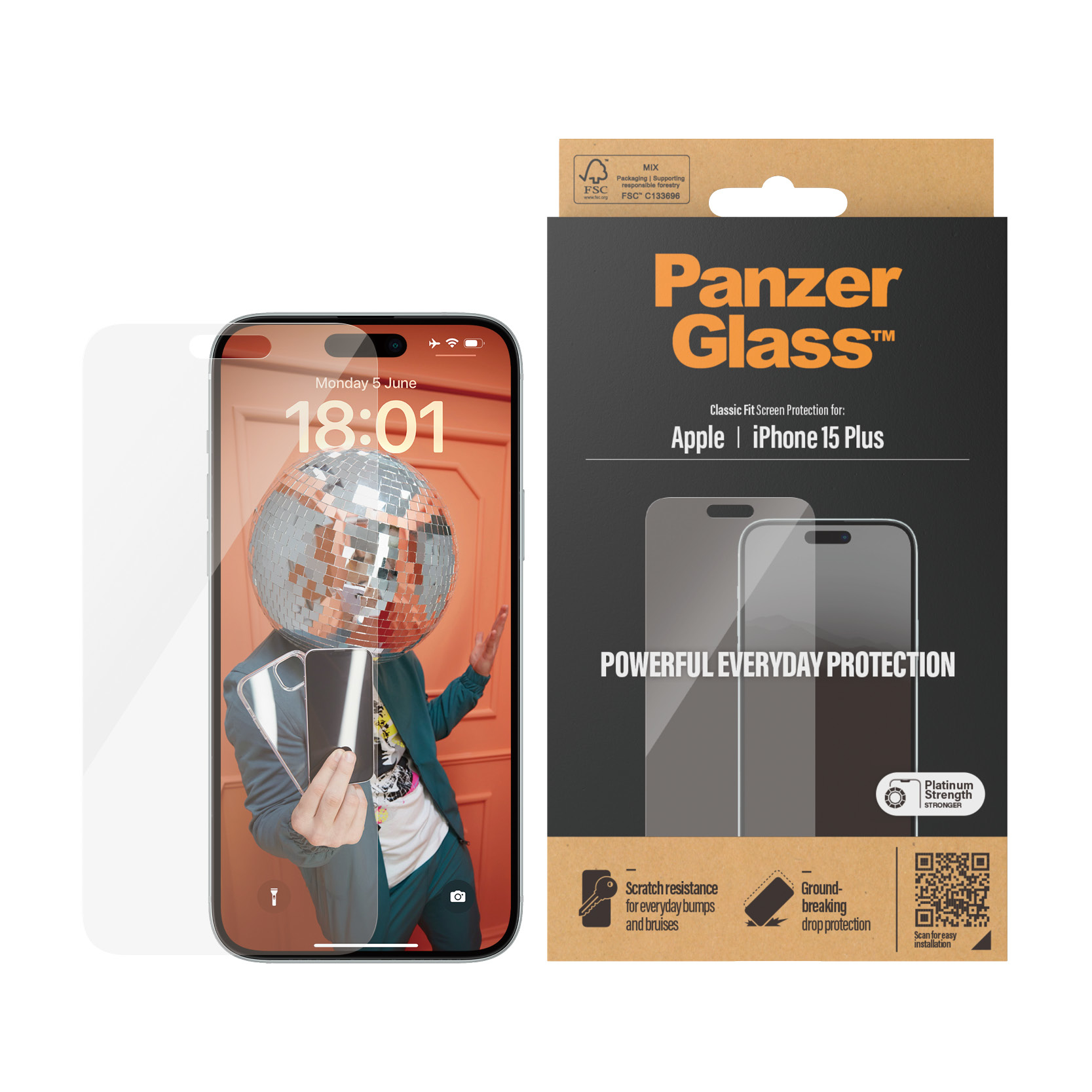 15 Folie iPhone Panzer Schutzglas(für Schutzglas Display PANZERGLASS Plus) Apple