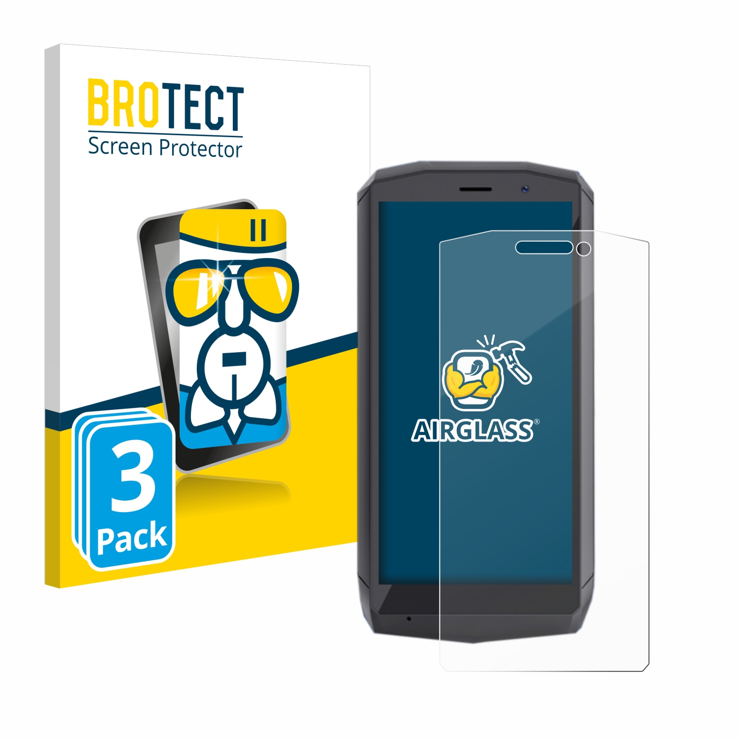 BROTECT 3x Schutzfolie(für Pocket) klare Airglass Cubot