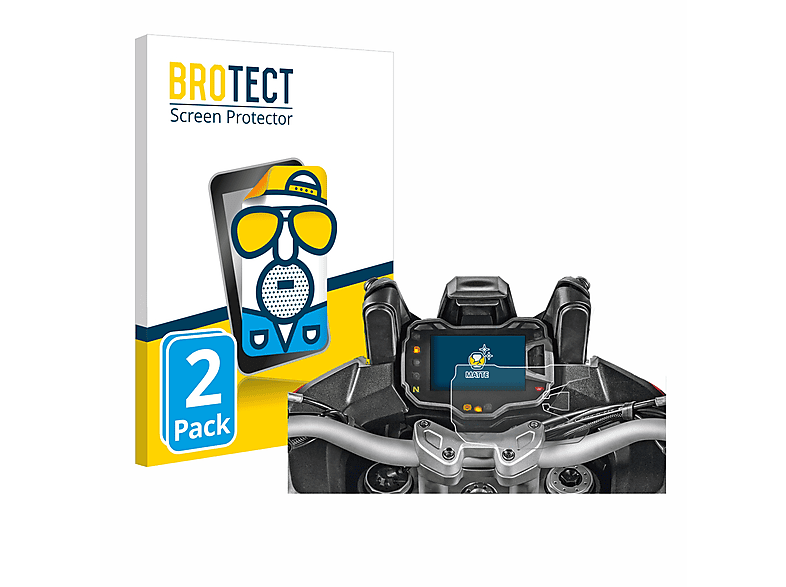 BROTECT 2x matte Schutzfolie(für Ducati Multistrada 1200 2015 Tachoanzeige)