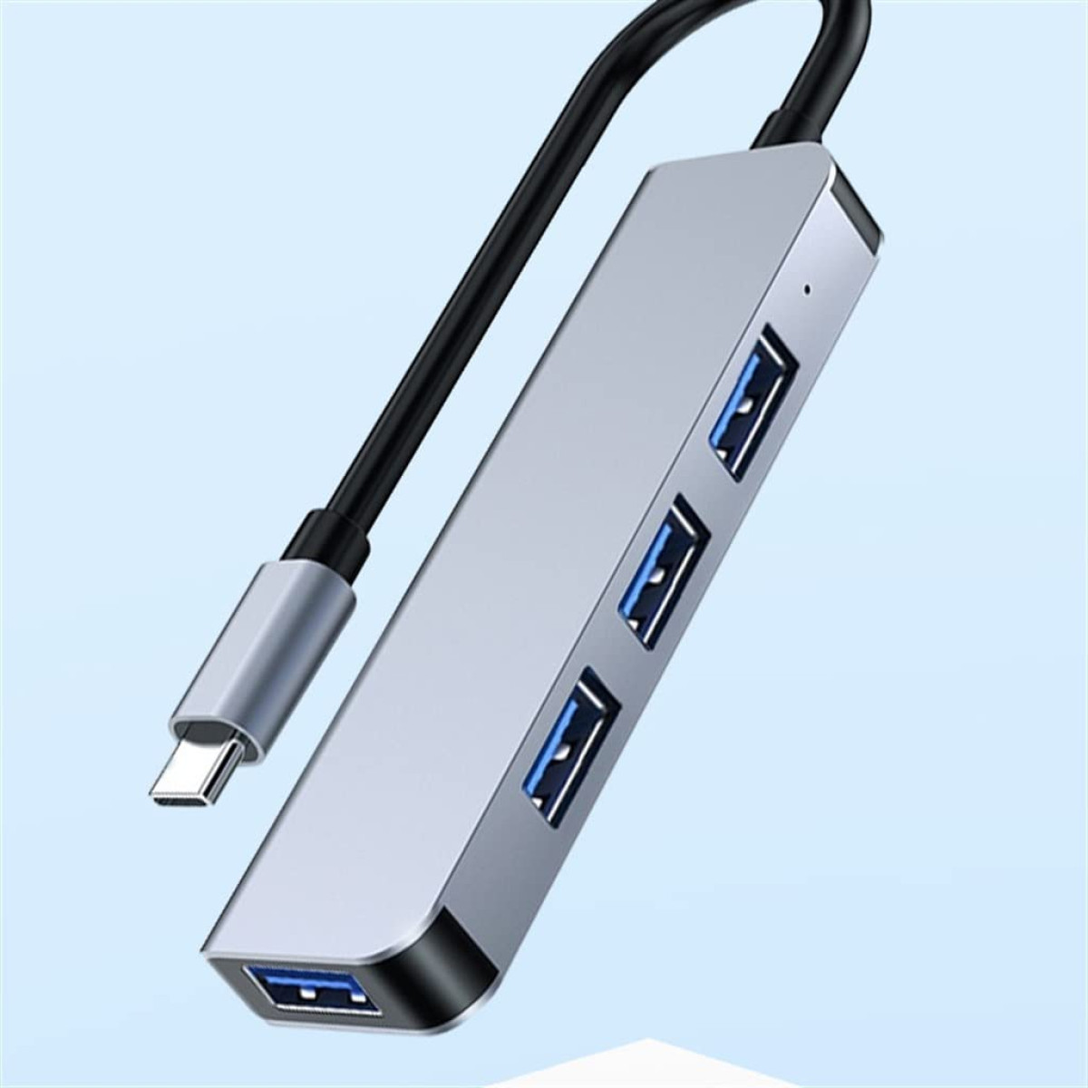 Dualer mit Silbergrau INF 4 Hub, Typ-C-USB-A-Hub USB3.0-Anschlüssen