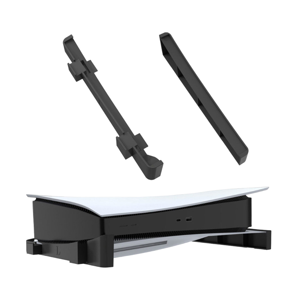 TADOW tragbarer Ständer, Zubehör PlayStation für Konsolenzubehör, Halterung, schwarz Horizontale PS5 5