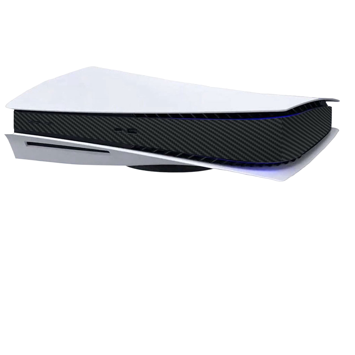 TADOW Host-Schutzstreifen, Zubehör für PS5-Konsolen, Aufkleber Konsolenzubehör, Kohlefaser PS5-Konsolen, schwarz für