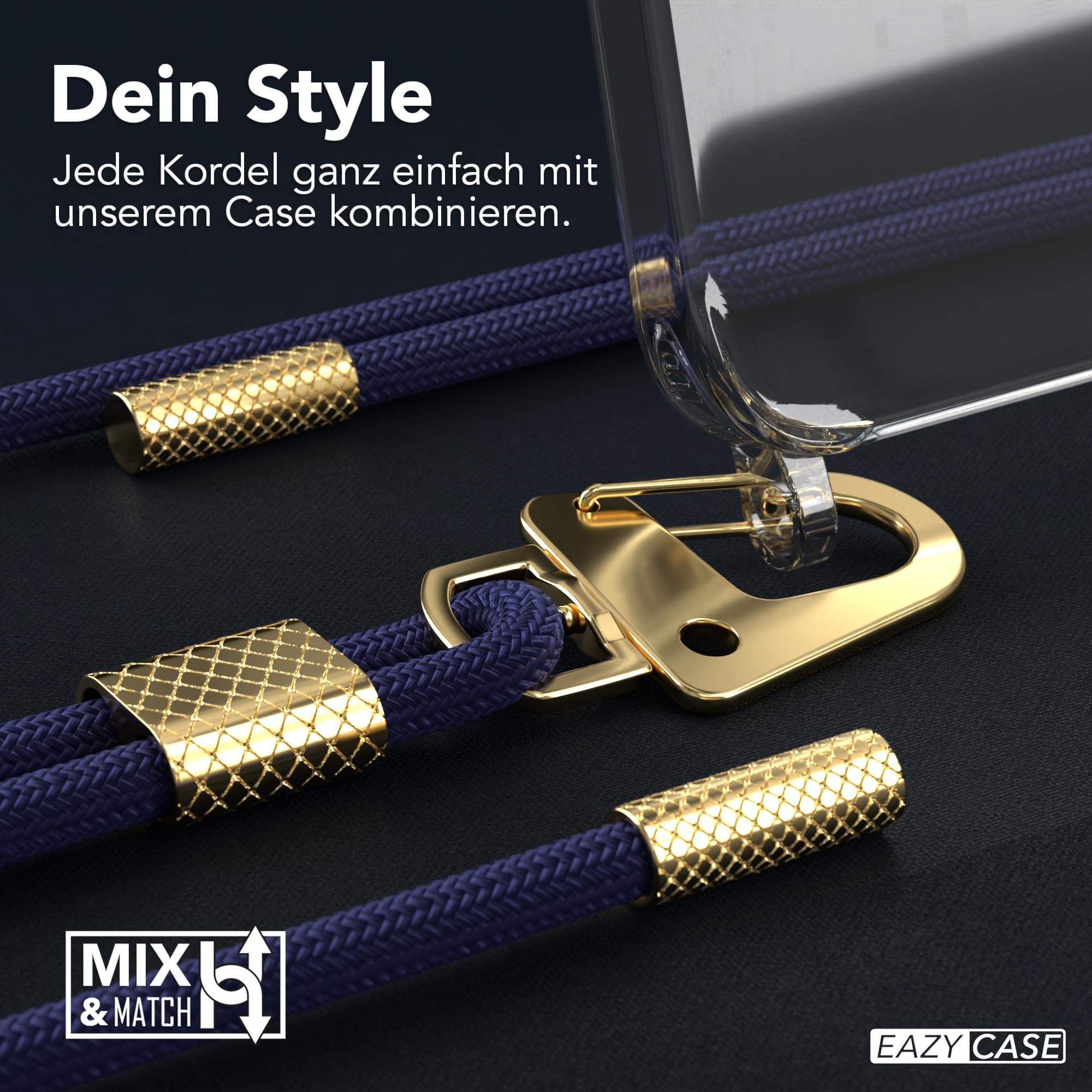 Nahaufnahme von Handykordel und goldenen Anschlüssen. Zeigt stilvolle Designdetails.