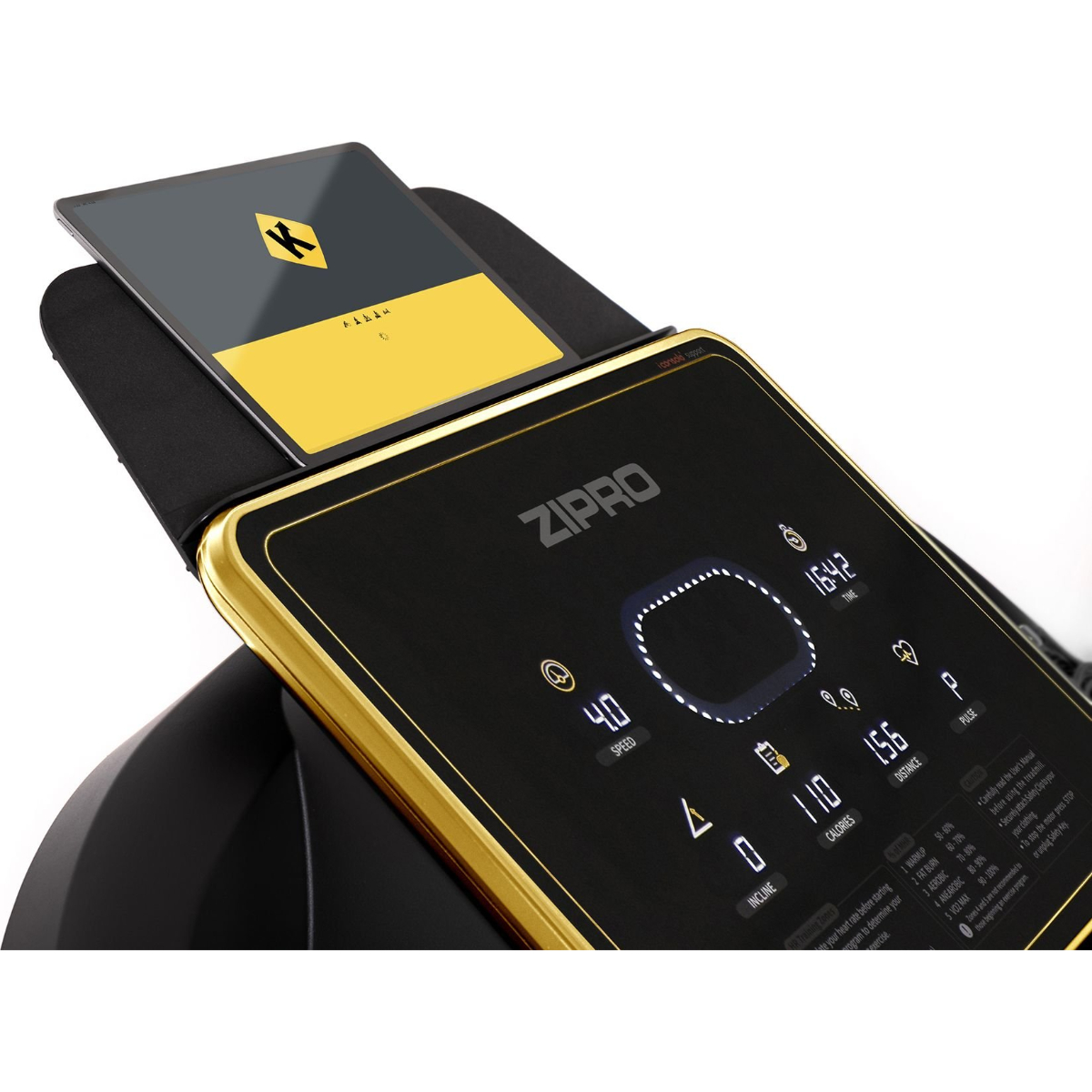 iConsole+ Gold ZIPRO Laufband, Pacemaker Schawrz