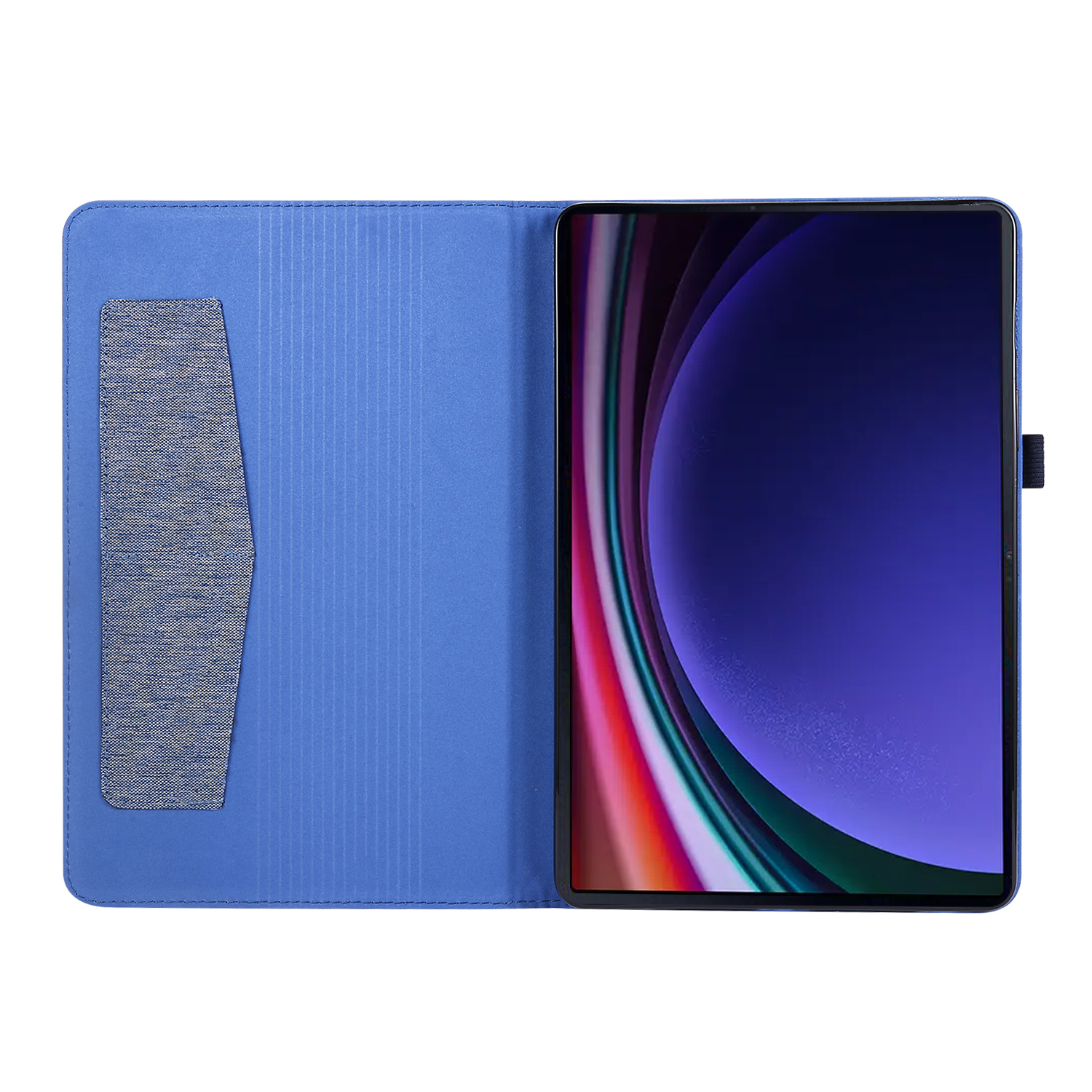 2023 Zoll Samsung S9+ SM-X816B Hülle Plus Blau für 12.4 SM-X810 Bookcover Tab SM-X818U Kunstleder, LOBWERK Schutzhülle