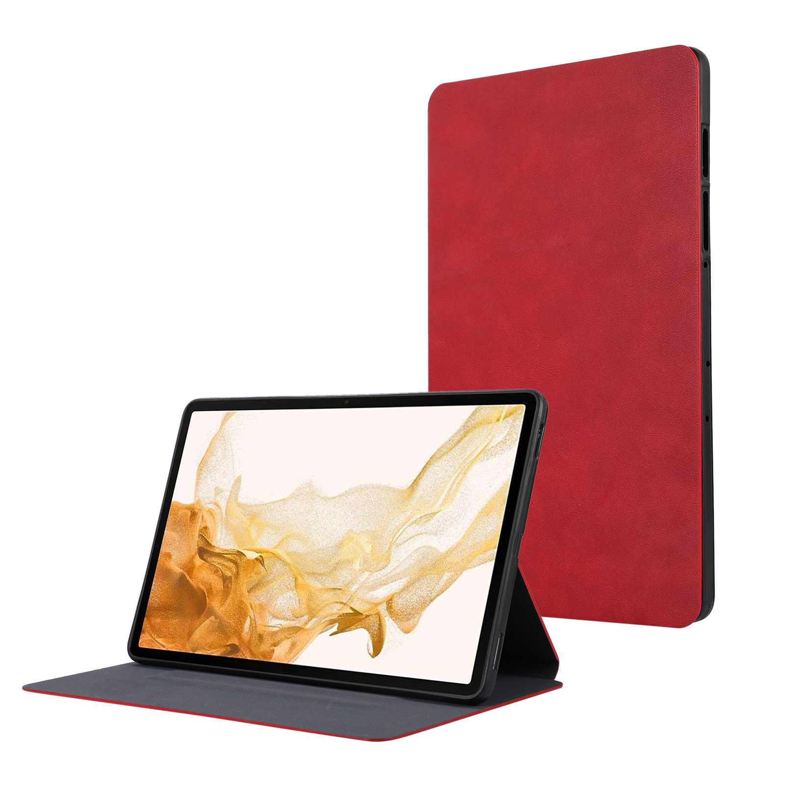 SM-X810 Plus Tab Zoll Hülle Samsung S9+ 12.4 Kunstleder, Schutzhülle Rot Bookcover SM-X816B für 2023 LOBWERK SM-X818U