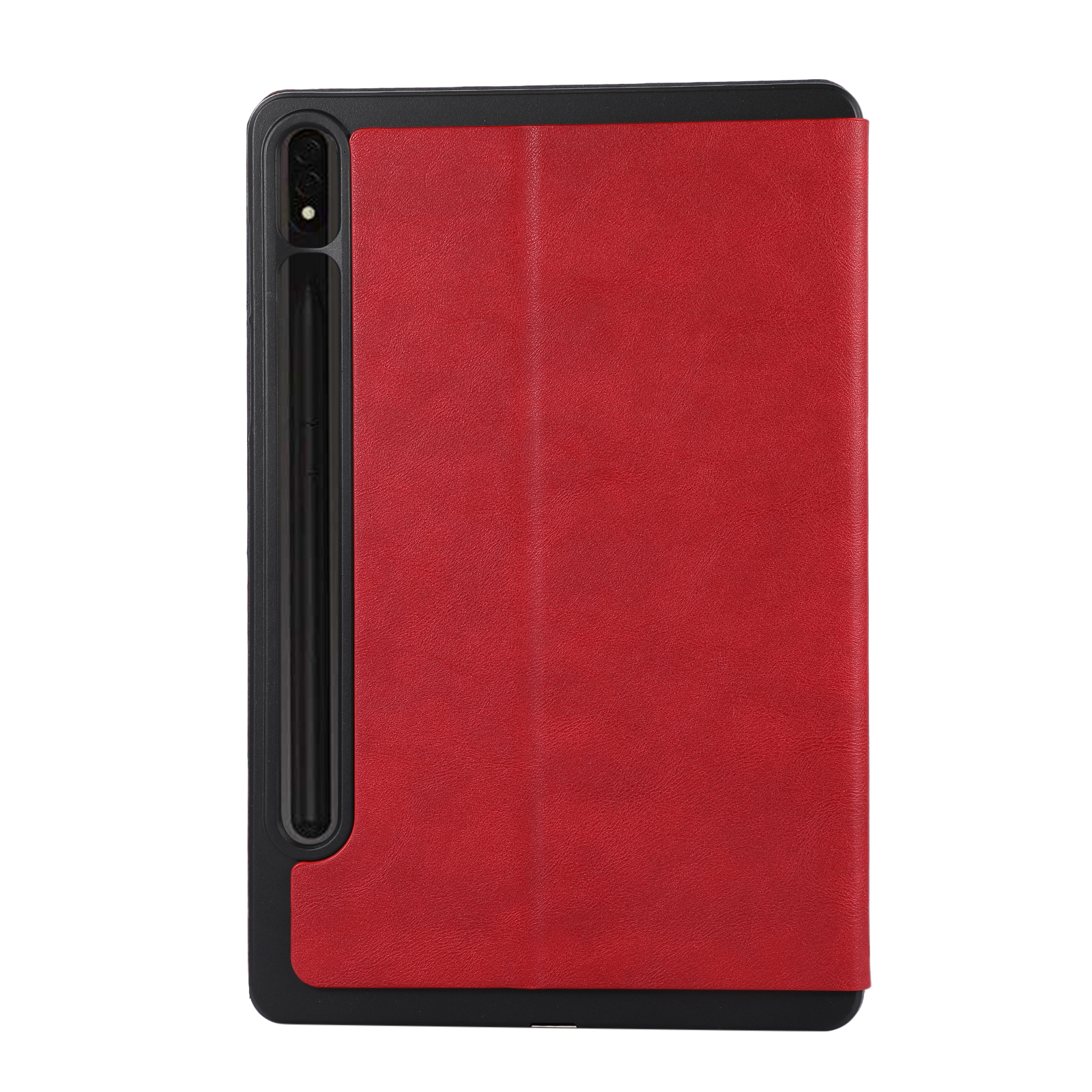 LOBWERK Hülle Schutzhülle Samsung Bookcover 12.4 Kunstleder, Rot Tab SM-X818U 2023 für S9+ SM-X816B SM-X810 Zoll Plus