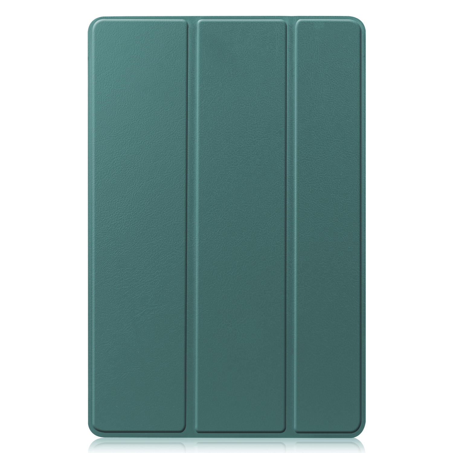 Custodia per tablet verde acqua. Design a tre pannelli con superficie strutturata.